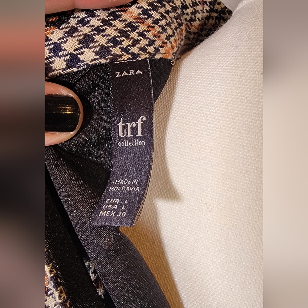 ZARA - TRF Collection Plaid Mini Dress, size L - Picture 5 of 5